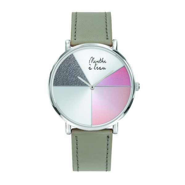 l'indécise façon cuir gris design-F